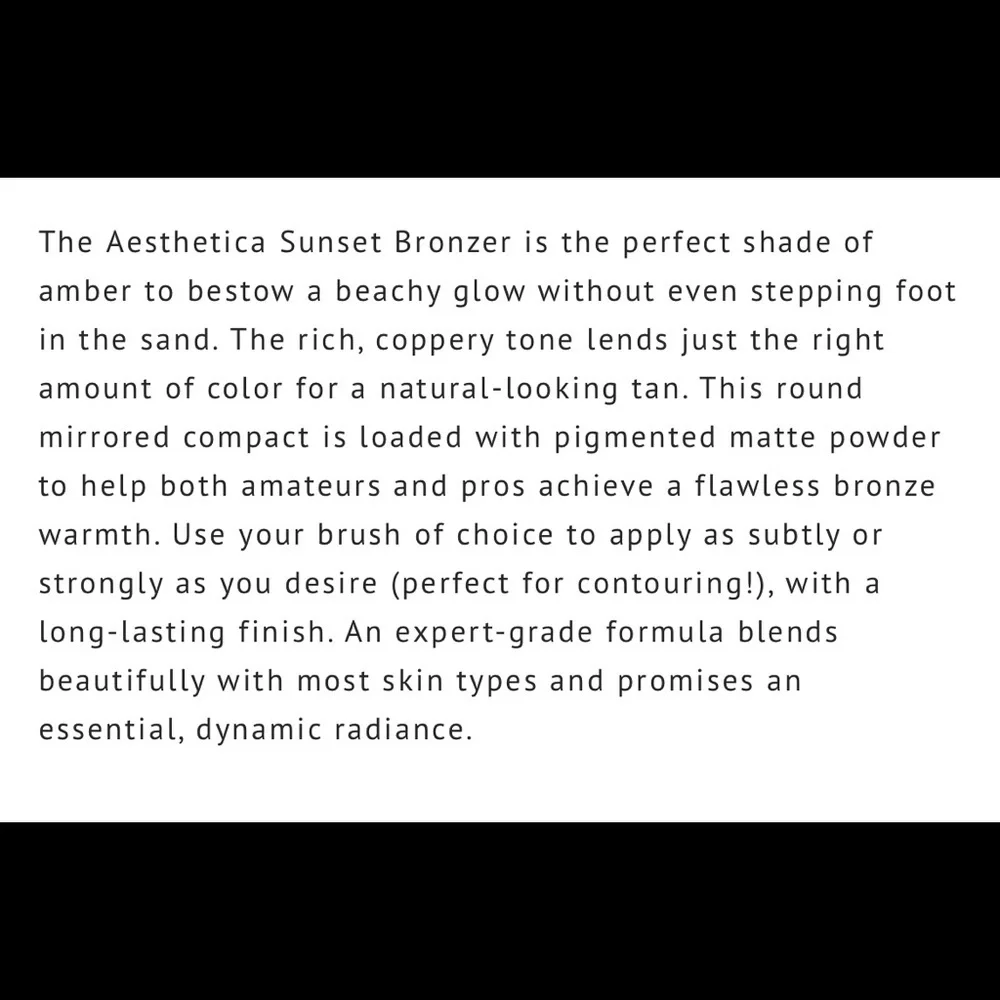 ✨ AESTHETICA SUNSET BRONZER